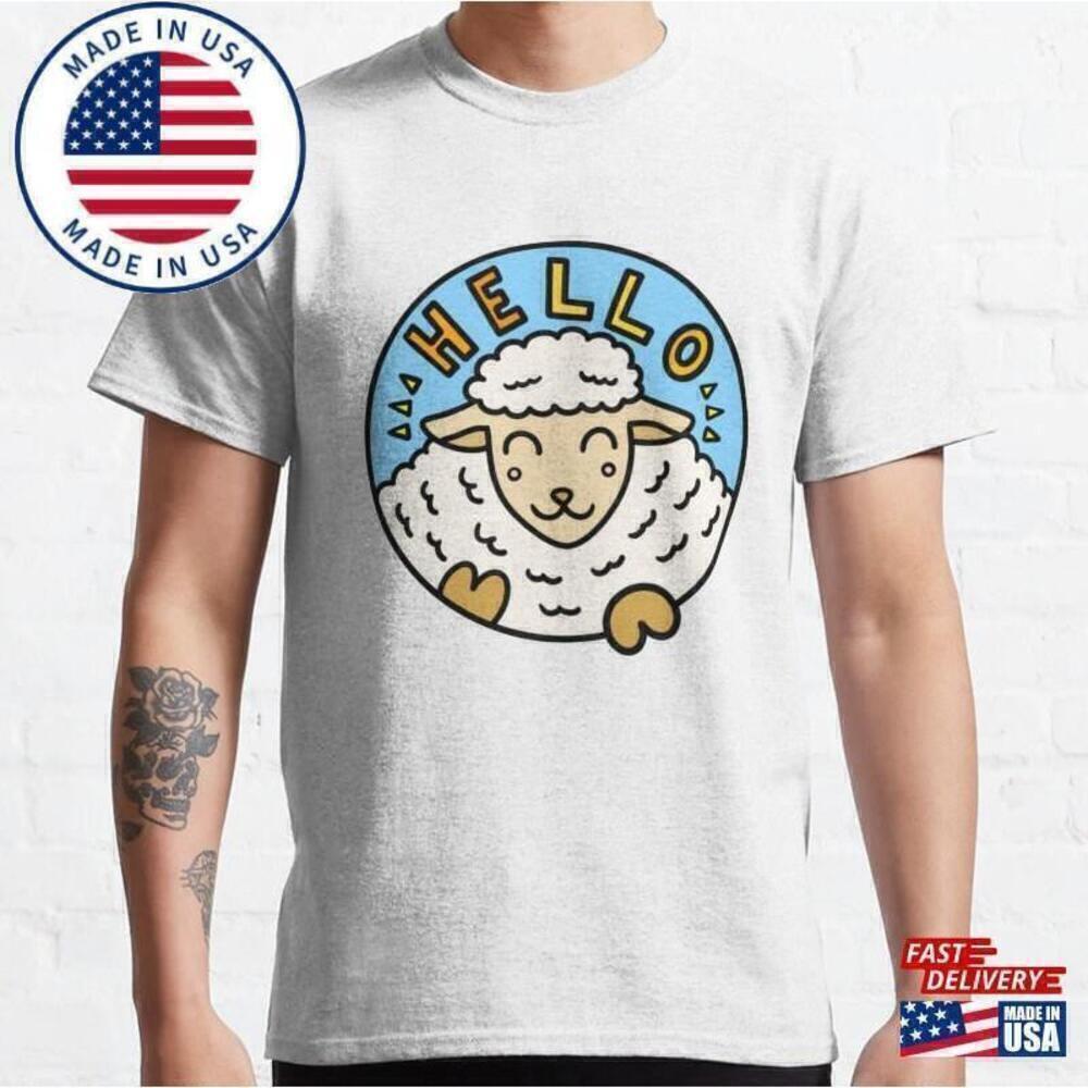 Cartoon Sheep Art Graphic Cute Unisex Classic T-Shirt